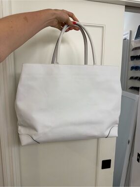 Vintage Bottega Venetta White Tote Bag